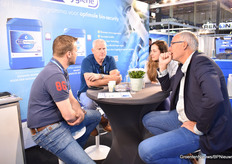 On the left, Toon Hopmans visiting IntraHorti. Rene de Koning and Claudia Weick of IntraHorti. On the right Ronald de Vreede Bussines development manager horti.                 